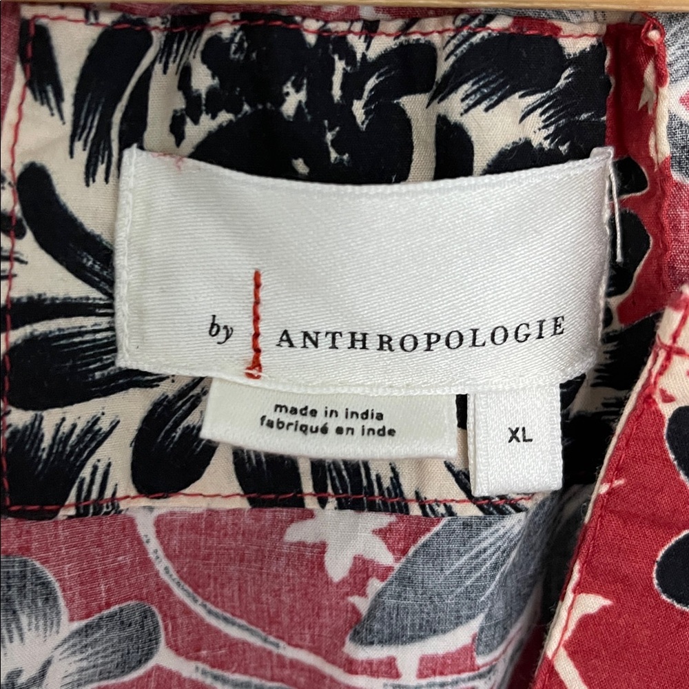 Anthropologie Somerset Mini Dress | Red & Black Floral | Size XL - Picture 4 of 5
